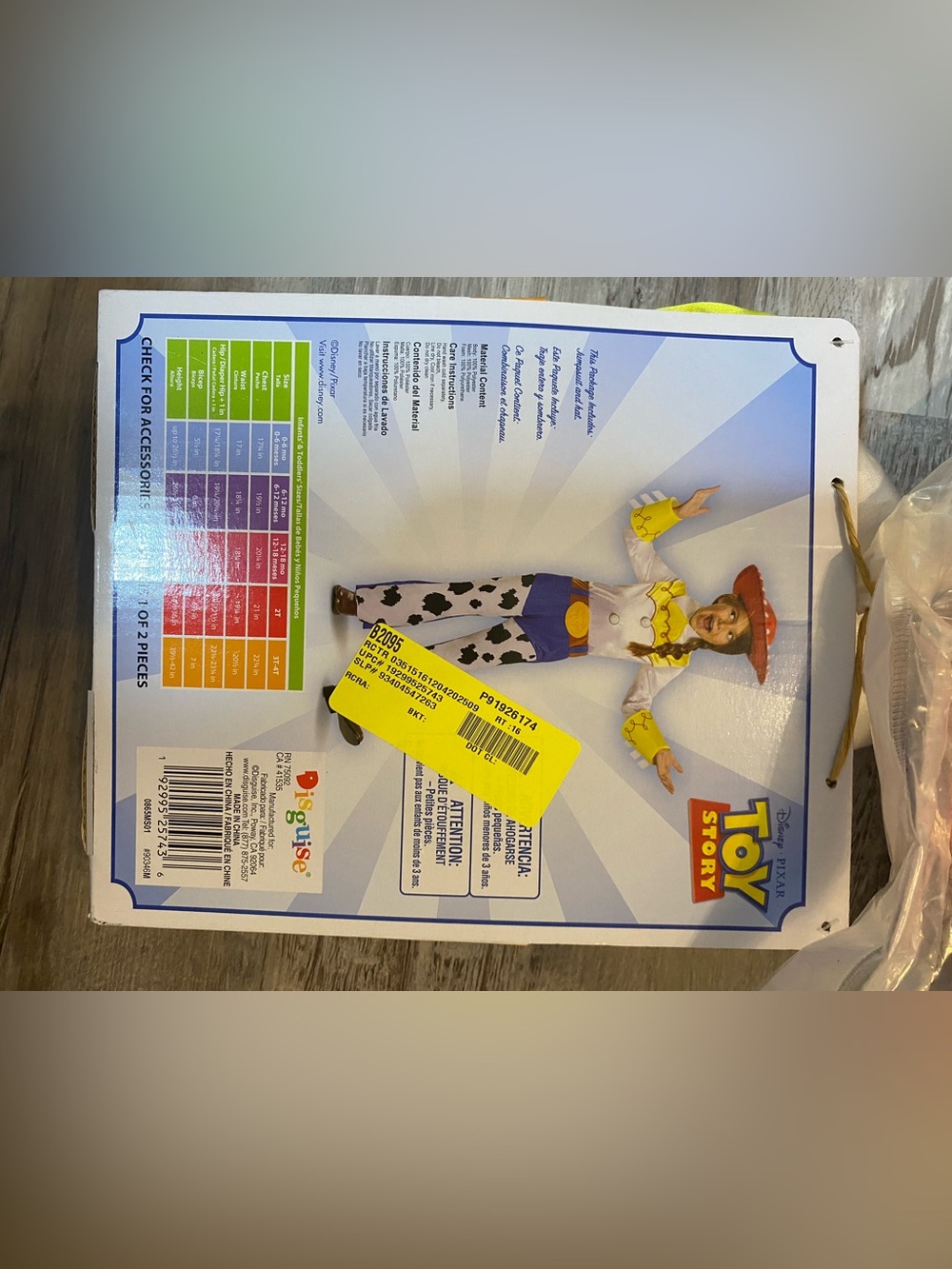 Disney Pixar Toy Story Jessie Toddler Costume by Disguise in size 3T-4T - Picture 6 of 6